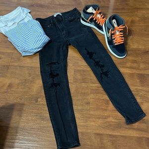 Abercrombie & Fitch Kids Black Jean Pants size 16 Slim Super Skinny